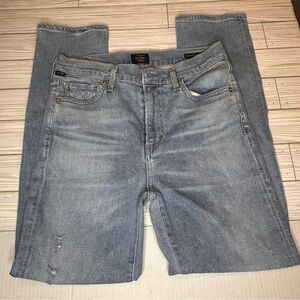 Women Citizens of Humanity Harlow Ankle High Rise Slim Light Blue Jeans 27
